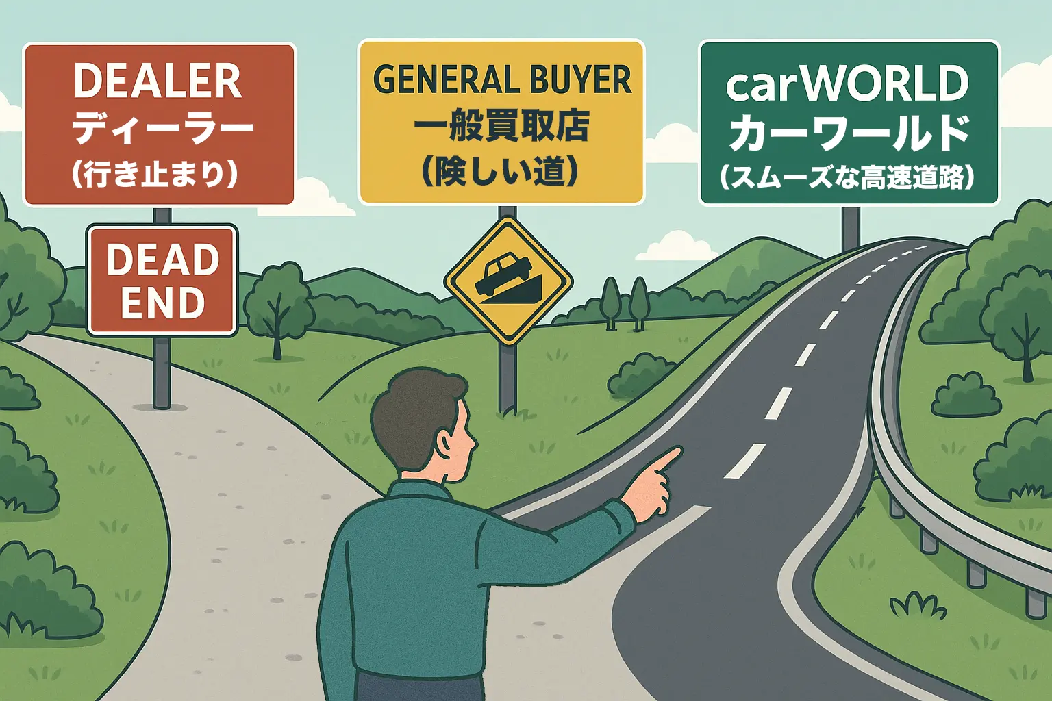 他社・ディーラーとの違い 2 3way carworld