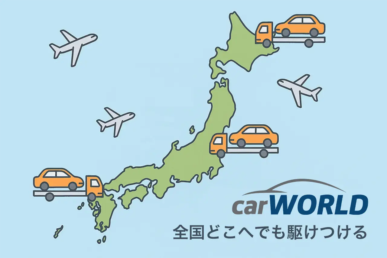 全国対応サービス 1 全国どこへでも駆けつけるcarWORLD(カーワールド)